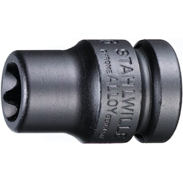 1/2 Inches Drive Impact Socket Gunmetal, 12, 5 mm (1/2") internal-TORX E10 L.38 mm